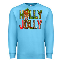 Ocean Blue Holly Jolly elf gnome Premium Sweatshirt - NancyCooperArtShop