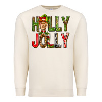 Sandshell Holly Jolly elf gnome Premium Sweatshirt - NancyCooperArtShop