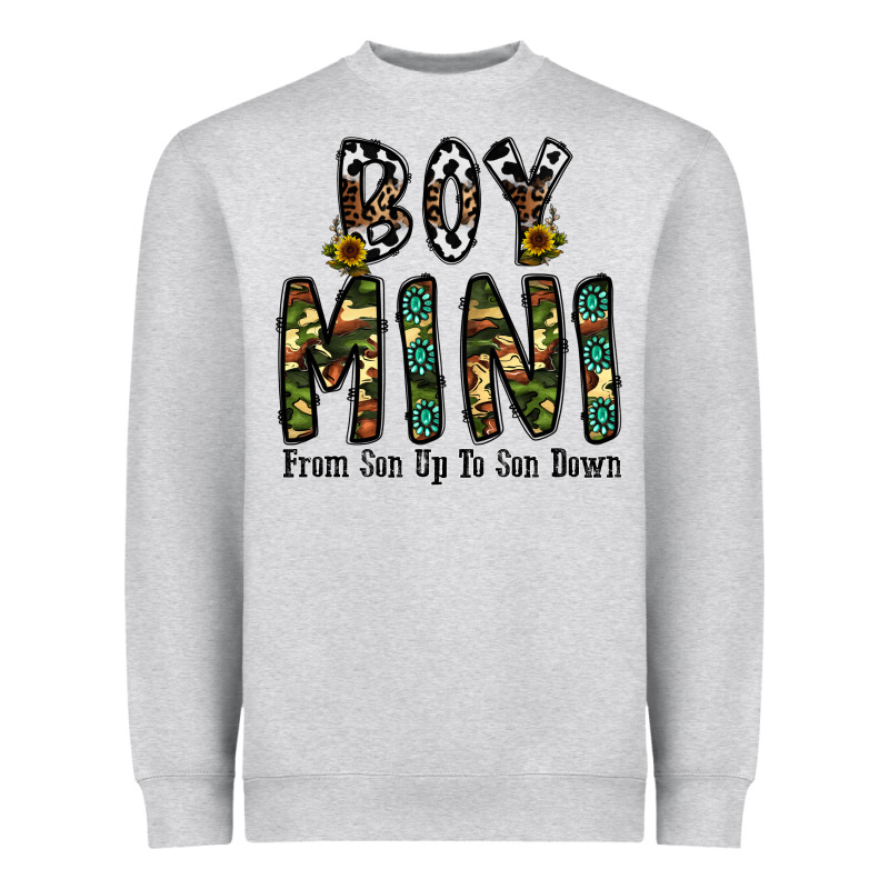 Boy Mini From Son Up To Son Down Heavyweight Sweatshirt by CowhideDigitalArt | Teevron