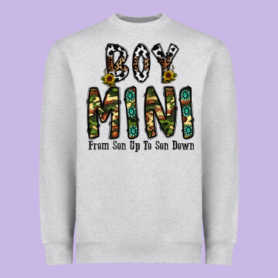 Boy Mini From Son Up To Son Down Heavyweight Sweatshirt Designed By Cowhidedigitalart