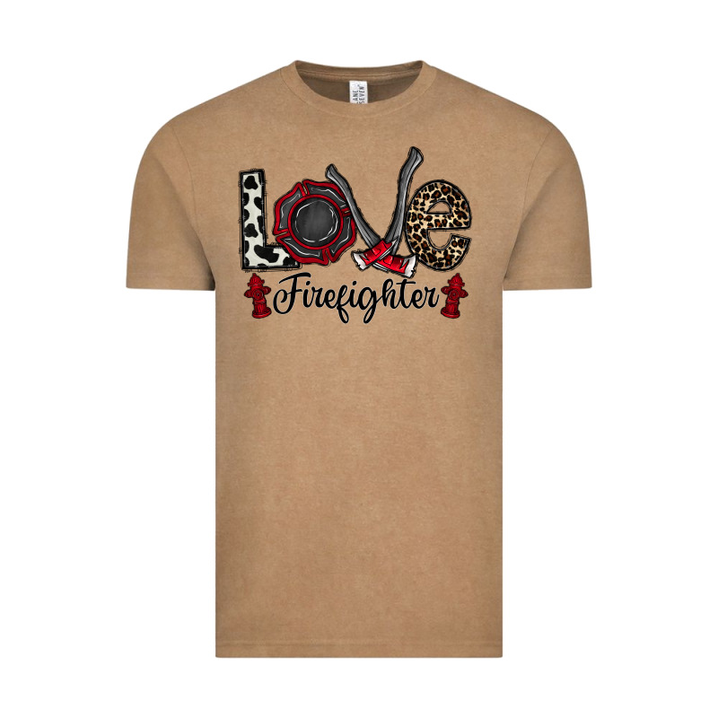 Love Firefighter Vintage Tee by CowhideDigitalArt | Teevron
