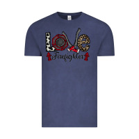 Vintage Denim love firefighter Vintage Tee - CowhideDigitalArt
