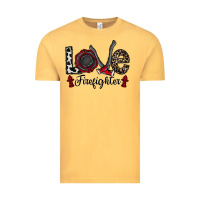 Vintage Mustard love firefighter Vintage Tee - CowhideDigitalArt