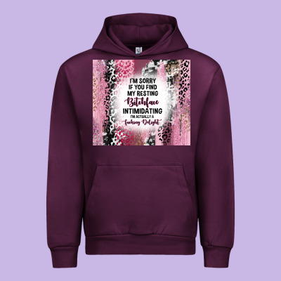 I'm Sorry If You Find My Resting Bitchface Intimid Urban Hoodie Designed By Tumblerdesignbyshophia