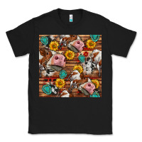 Black cow and western seamless pattern Classic Tee - BundleAndBundleShop