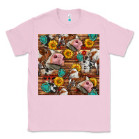 Bubblegum Pink cow and western seamless pattern Classic Tee - BundleAndBundleShop