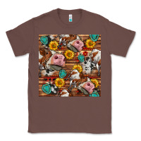 Chestnut cow and western seamless pattern Classic Tee - BundleAndBundleShop