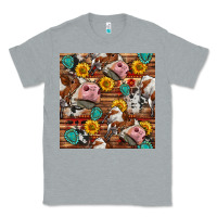 Heather Grey cow and western seamless pattern Classic Tee - BundleAndBundleShop