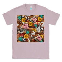 Lilac cow and western seamless pattern Classic Tee - BundleAndBundleShop