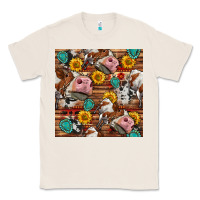 Natural cow and western seamless pattern Classic Tee - BundleAndBundleShop