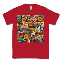 Red cow and western seamless pattern Classic Tee - BundleAndBundleShop