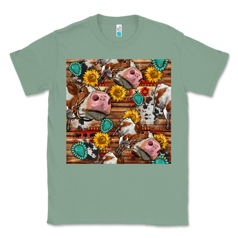 Cow And Western Seamless Pattern Classic Tee by BundleAndBundleShop | Teevron