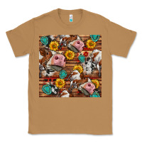 Toasted Coconut cow and western seamless pattern Classic Tee - BundleAndBundleShop