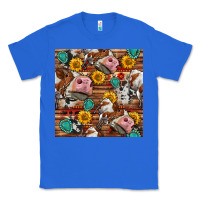True Royal cow and western seamless pattern Classic Tee - BundleAndBundleShop