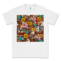 White cow and western seamless pattern Classic Tee - BundleAndBundleShop
