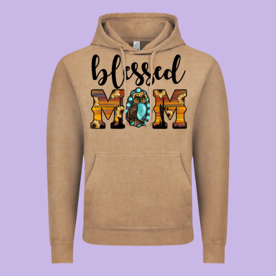 Blessed Mom Vintage Hoodie Designed By Jahusdesignshop