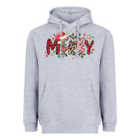 Heather Grey merry Heavyweight Hoodie - MaliasSmallBusiness