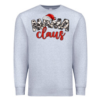 Heather Grey Mama Claus Premium Sweatshirt - MaliasSmallBusiness
