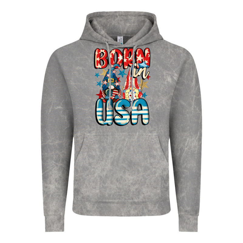 Born In Usa Gnomes 4th Of July Vintage Hoodie by CowGirlArtShop | Teevron