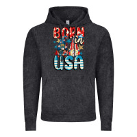 Vintage Black Born in USA gnomes 4th of July Vintage Hoodie - CowGirlArtShop