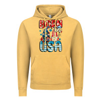 Vintage Mustard Born in USA gnomes 4th of July Vintage Hoodie - CowGirlArtShop