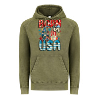 Vintage Olive Born in USA gnomes 4th of July Vintage Hoodie - CowGirlArtShop