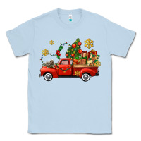 Dusty Blue Christmas truck Classic Tee - AdoDesignShop