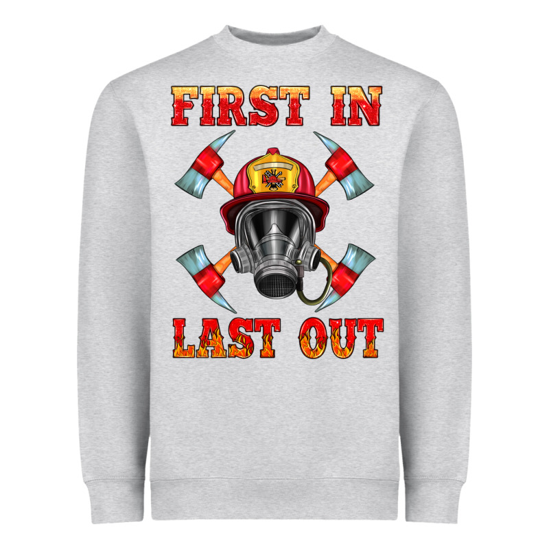 Firefighter Face Mask With Axes Heavyweight Sweatshirt by HRA Design Shop | Teevron