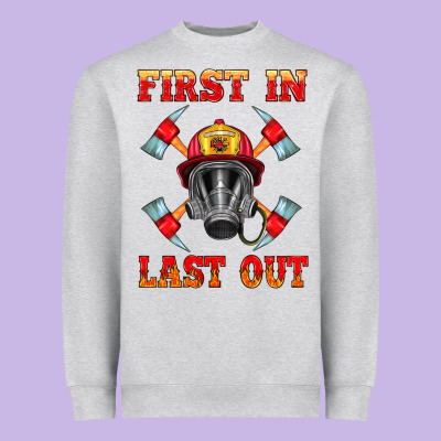 Firefighter Face Mask With Axes Heavyweight Sweatshirt Designed By Hra Design Shop