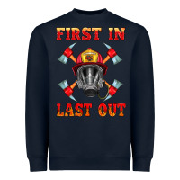 Navy firefighter face mask with axes Heavyweight Sweatshirt - HRA Design Shop