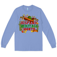 Colony Blue national hispanic heritage month Long Sleeve Tee - BundleAndBundleShop