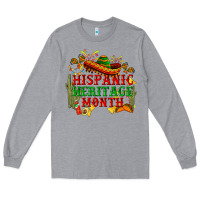 Heather Grey national hispanic heritage month Long Sleeve Tee - BundleAndBundleShop