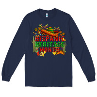 Navy national hispanic heritage month Long Sleeve Tee - BundleAndBundleShop