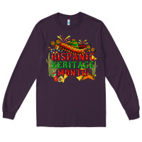 Plum national hispanic heritage month Long Sleeve Tee - BundleAndBundleShop