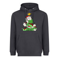 Smoke Christmas cat tree Heavyweight Hoodie - MaliasSmallBusiness