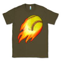 Army Green softball Classic Tee - JahusDesignShop