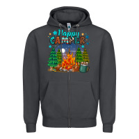 Smoke happy camper Zipper Hoodie - MaliasSmallBusiness