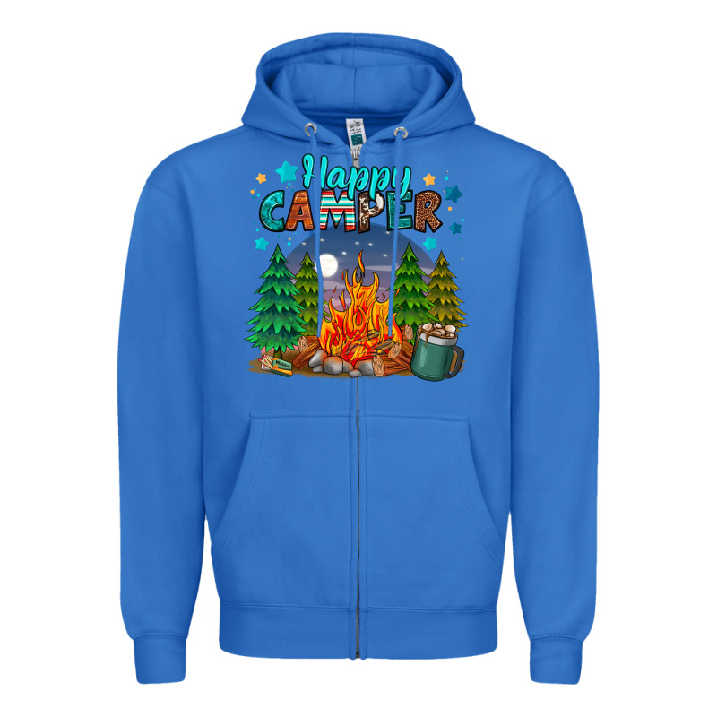 Happy Camper Zipper Hoodie by MaliasSmallBusiness | Teevron