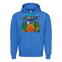 True Royal happy camper Zipper Hoodie - MaliasSmallBusiness