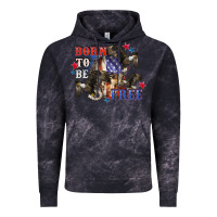 Cloud Black Born to be free 4th of july Vintage Hoodie - CowGirlArtShop