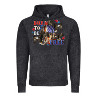 Vintage Black Born to be free 4th of july Vintage Hoodie - CowGirlArtShop
