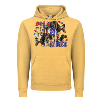 Vintage Mustard Born to be free 4th of july Vintage Hoodie - CowGirlArtShop