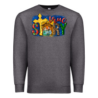 Charcoal Heather True Story Holy Family Premium Sweatshirt - MaliasSmallBusiness