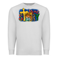 Dove Grey True Story Holy Family Premium Sweatshirt - MaliasSmallBusiness