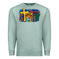 Seafoam True Story Holy Family Premium Sweatshirt - MaliasSmallBusiness