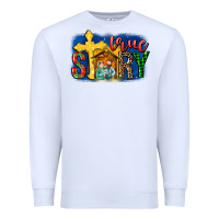 White True Story Holy Family Premium Sweatshirt - MaliasSmallBusiness