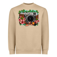 Mushroom floral lotus leaf film roll vintage camera Heavyweight Sweatshirt - FaDigitalArtStudio