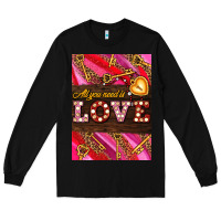Black all you need is love Long Sleeve Tee - AdoDesignShop