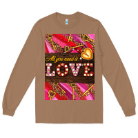 Toasted Coconut all you need is love Long Sleeve Tee - AdoDesignShop
