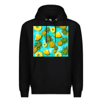 Black blue pineapple Premium Hoodie - BarkalooDesign